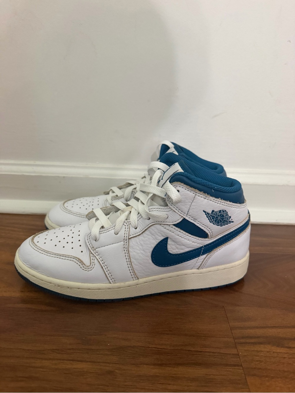 Jordan Kids industrial blue High-Top Sneakers - Picture 7 of 9